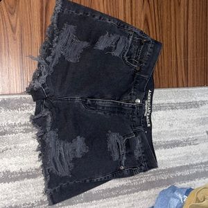 American Eagle Black Jean Shorts
